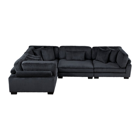 Traverse Black 4-Piece Modular Sectional - Ornate Home