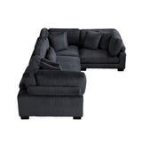 Traverse Black 4-Piece Modular Sectional - Ornate Home
