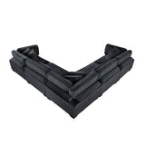 Traverse Black 5-Piece Modular Sectional - Ornate Home