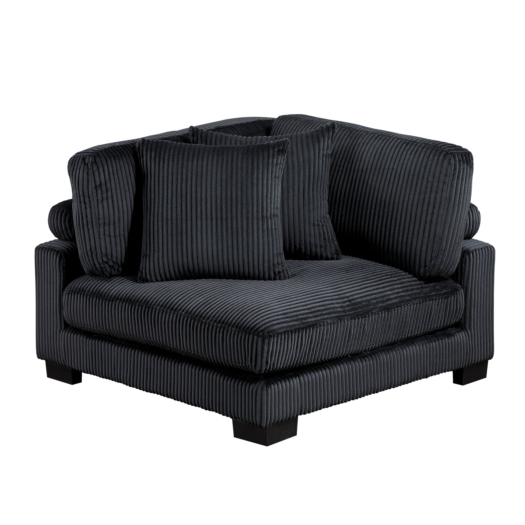 Traverse Black 5-Piece Modular Sectional - Ornate Home