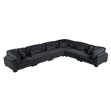 Traverse Black 6-Piece Modular Sectional - Ornate Home