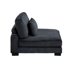 Traverse Black 6-Piece Modular Sectional with Ottomans - Ornate Home