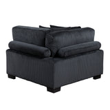 Traverse Black 7-Piece Modular Sectional with Reversible Chaise and Ottoman - Ornate Home
