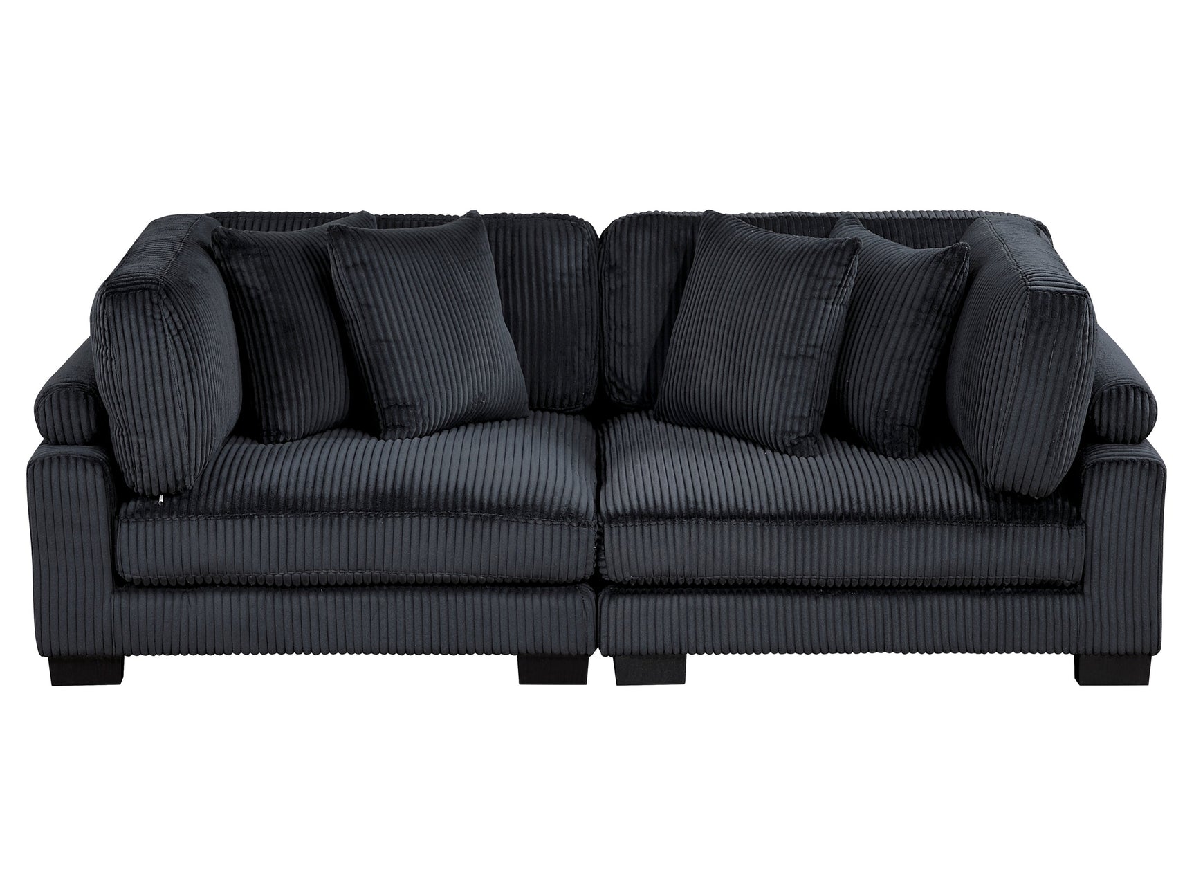 Traverse Black Loveseat - Ornate Home