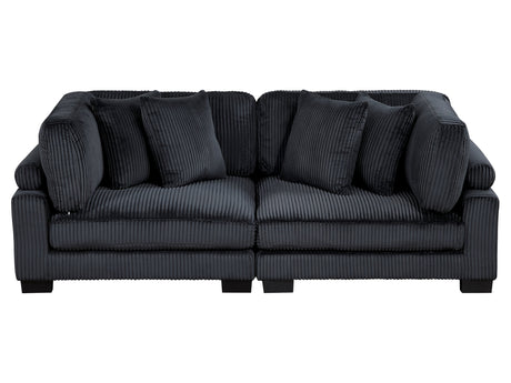 Traverse Black Loveseat - Ornate Home
