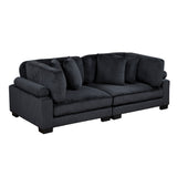 Traverse Black Loveseat - Ornate Home