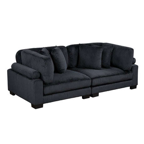 Traverse Black Loveseat - Ornate Home