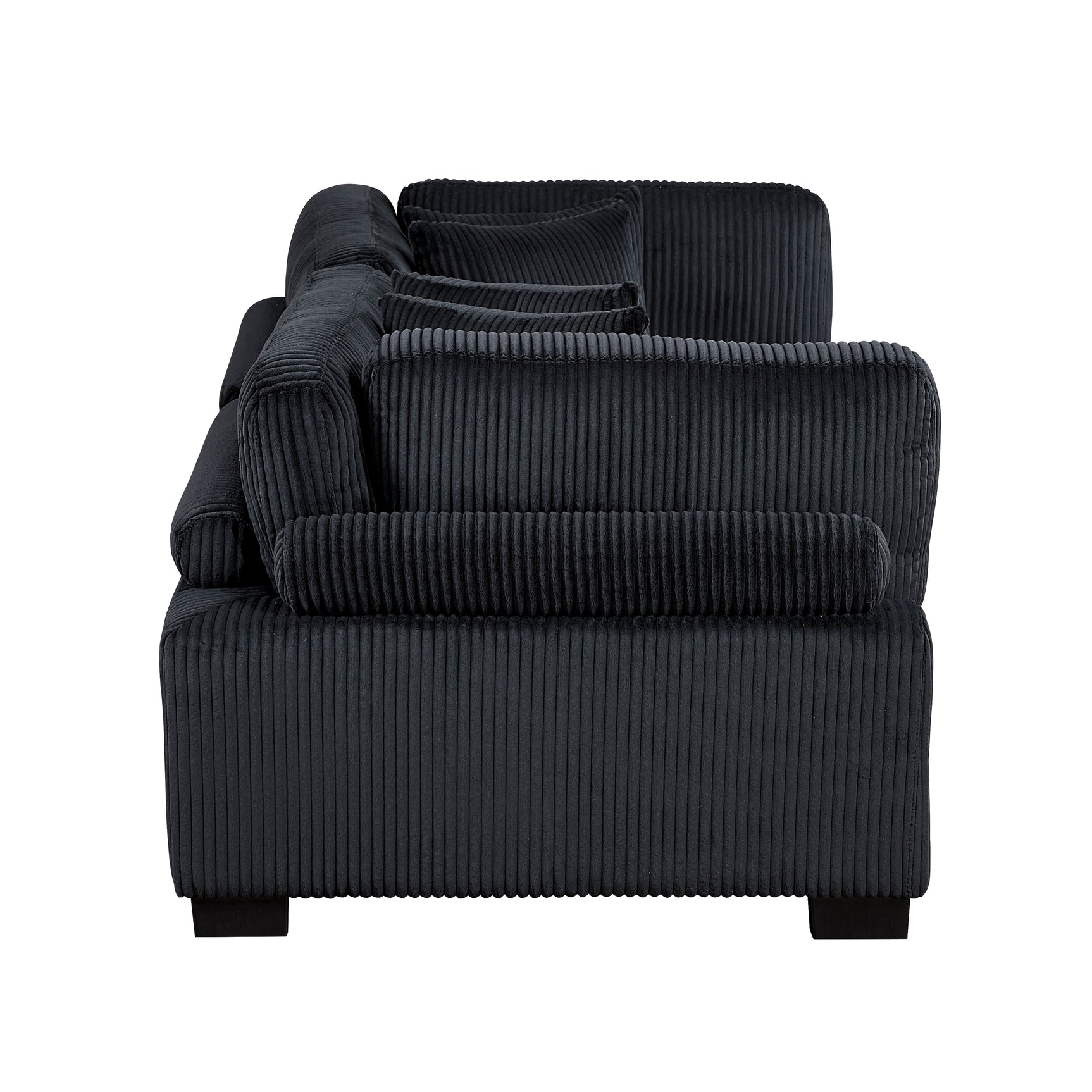 Traverse Black Loveseat - Ornate Home
