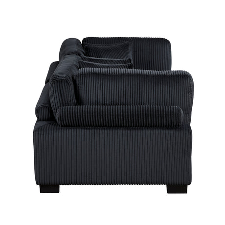 Traverse Black Loveseat - Ornate Home