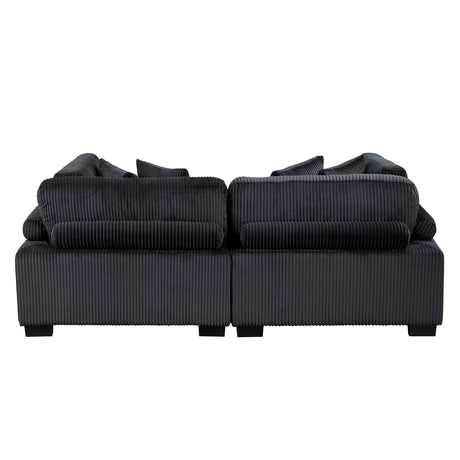 Traverse Black Loveseat - Ornate Home