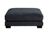 Traverse Black Ottoman - Ornate Home