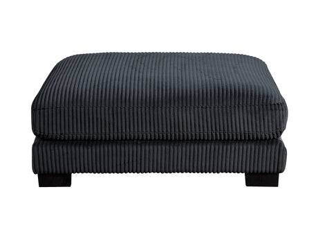 Traverse Black Ottoman - Ornate Home