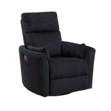 Traverse Black Swivel Glider Reclining Chair - Ornate Home