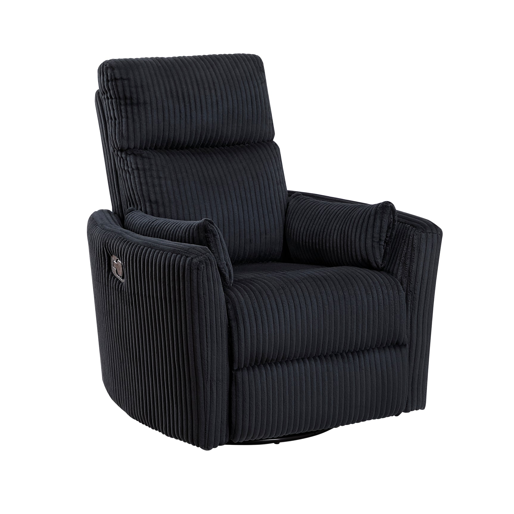 Traverse Black Swivel Glider Reclining Chair - Ornate Home