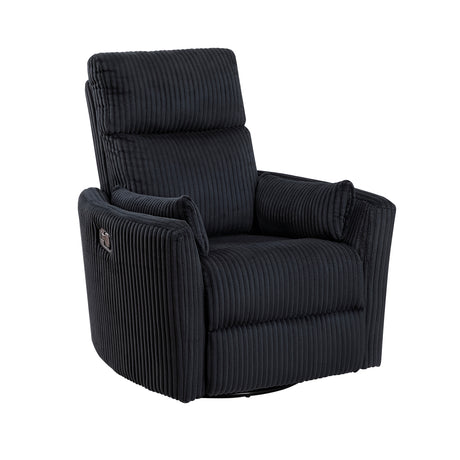 Traverse Black Swivel Glider Reclining Chair - Ornate Home
