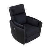 Traverse Black Swivel Glider Reclining Chair - Ornate Home
