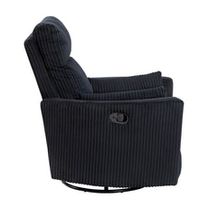 Traverse Black Swivel Glider Reclining Chair - Ornate Home