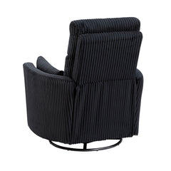 Traverse Black Swivel Glider Reclining Chair - Ornate Home