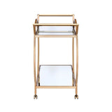 Traverse Champagne & Mirrored Serving Cart - Ornate Home