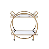 Traverse Champagne & Mirrored Serving Cart - Ornate Home