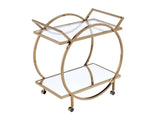 Traverse Champagne & Mirrored Serving Cart - Ornate Home