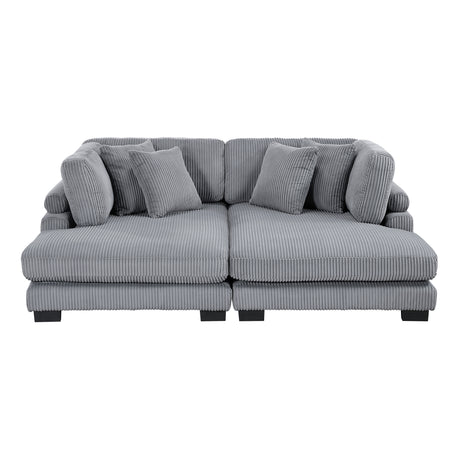Traverse Gray 2-Piece Chaise Lounge - Ornate Home
