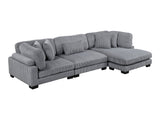 Traverse Gray 3-Piece Modular Sectional with Reversible Chaise - Ornate Home