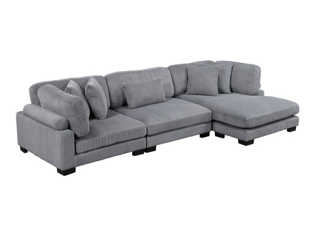 Traverse Gray 3-Piece Modular Sectional with Reversible Chaise - Ornate Home