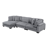 Traverse Gray 3-Piece Modular Sectional with Reversible Chaise - Ornate Home