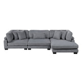 Traverse Gray 3-Piece Modular Sectional with Reversible Chaise - Ornate Home