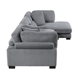 Traverse Gray 3-Piece Modular Sectional with Reversible Chaise - Ornate Home