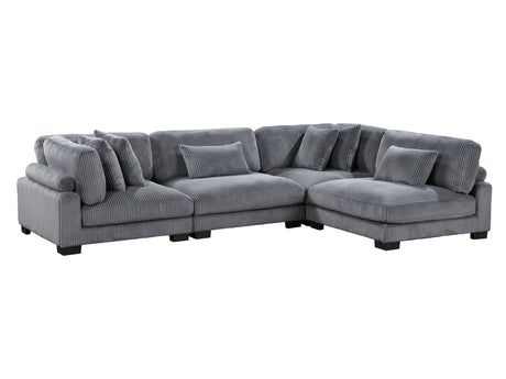 Traverse Gray 4-Piece Modular Sectional - Ornate Home
