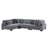 Traverse Gray 4-Piece Modular Sectional - Ornate Home