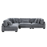 Traverse Gray 4-Piece Modular Sectional - Ornate Home