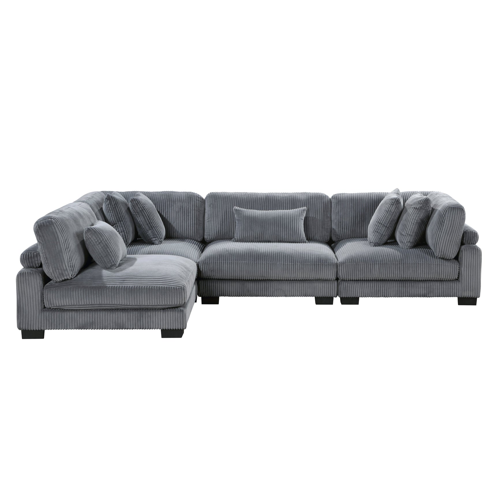 Traverse Gray 4-Piece Modular Sectional - Ornate Home