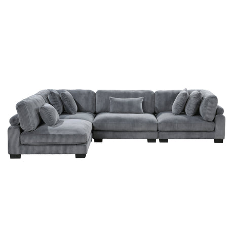 Traverse Gray 4-Piece Modular Sectional - Ornate Home