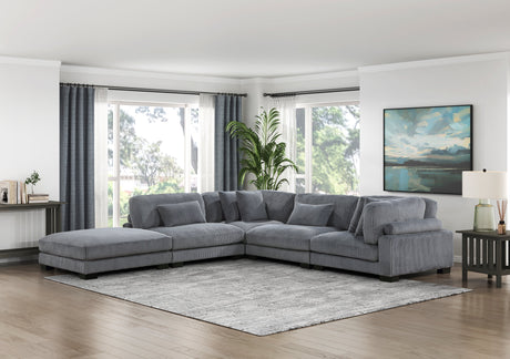 Traverse Gray 4-Piece Modular Sectional - Ornate Home