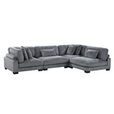 Traverse Gray 4-Piece Modular Sectional - Ornate Home