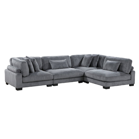 Traverse Gray 4-Piece Modular Sectional - Ornate Home