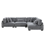 Traverse Gray 4-Piece Modular Sectional - Ornate Home