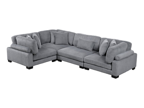Traverse Gray 4-Piece Modular Sectional - Ornate Home