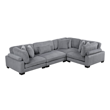 Traverse Gray 4-Piece Modular Sectional - Ornate Home