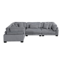 Traverse Gray 4-Piece Modular Sectional - Ornate Home