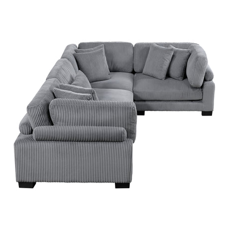 Traverse Gray 4-Piece Modular Sectional - Ornate Home