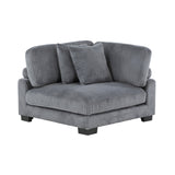 Traverse Gray 4-Piece Modular Sectional with Ottoman - Ornate Home