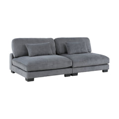 Traverse Gray 4-Piece Modular Sectional with Ottoman - Ornate Home