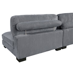 Traverse Gray 4-Piece Modular Sectional with Ottoman - Ornate Home