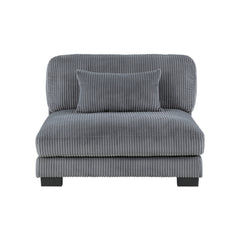 Traverse Gray 4-Piece Modular Sectional with Ottoman - Ornate Home