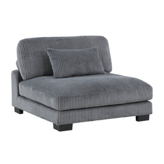 Traverse Gray 4-Piece Modular Sectional with Ottoman - Ornate Home