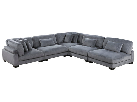 Traverse Gray 5-Piece Modular Sectional - Ornate Home